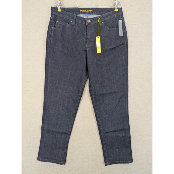 Pendleton Blue Jeans Size 16P Petite Straight Leg NWT -0625D159 - Picture 1 of 8